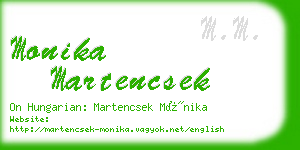 monika martencsek business card